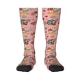 thumbnail image 1 of Xecao Retro 70s 60s Hippie Flower Pattern Adult Stockings with Color-Block Design and 3D Print, Breathable Comfortable Hosiery for Daily Wear and Sports, 1 of 6