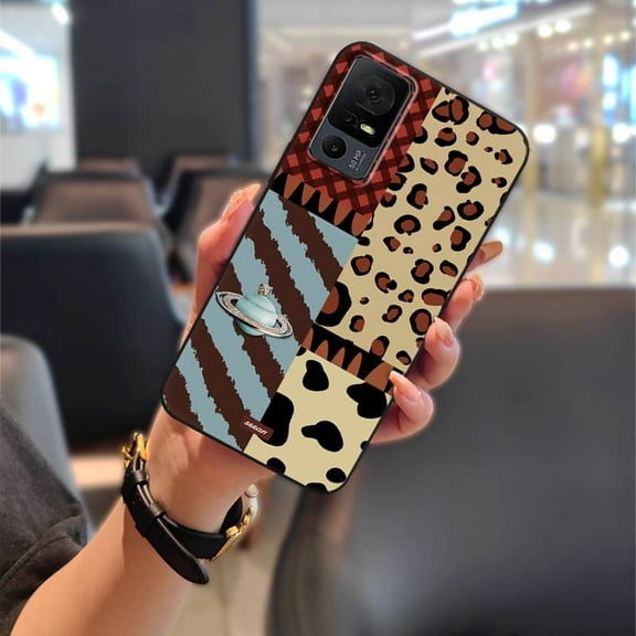 LYM-Phone Case For TCL 40XL/40T/T608D/Lively Jitterbug Smart4, oil painting TPU Durable Phone Pouch Waterproof Anti-knock Fashion Design Silicone Anti-dust Shockproof Back Cover Graffiti