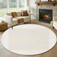 thumbnail image 2 of Cream Greek Key Large Area Rugs for Bedroom Living Room, Soft Non Slip Carpet Bedside Rug, Geometric Greece Ancient Farmhouse Geo Round Floor Cover Kitchen Accent Rug 5' for Dining Room/Office, 2 of 9