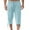 Light Blue, variant on Mens Capri Pants Summer Casual Elastic Waist Drawstring Knee Length 3/4 Trousers with Pockets Loose Fit Lightweight Running Sports Clothes