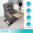 thumbnail image 4 of Stander Wonder Tray, Adjustable Swivel TV Tray Table, Large Laptop Stand, Couch Desk, Side Table & Gaming Desk, Tray for Eating on Couches, Chairs & Recliners, Graphite Base with Ash Gray Tray, 4 of 8