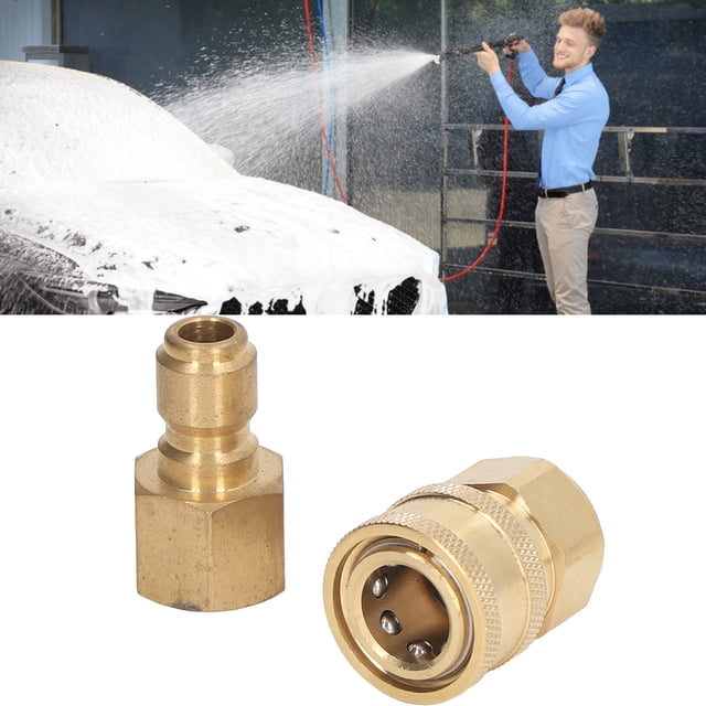 Accesorios rápidos para lavadora a presión, accesorios rápidos para tuberías de agua para lavadora de alta presión de 5000 PSI Accesorios de conexión rápida para lavadora Características de
