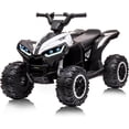 thumbnail image 3 of Historyli ATV de 12 V para niños, 4 ruedas, con música, luces LED y velocidad ajustable, color blanco, 3 of 7