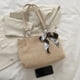 thumbnail image 2 of Moda mujer embrague cinta arco decoración mujeres bolsos de mano para la playa (beige), 2 of 9
