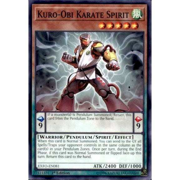 YuGiOh Extreme Force Common Kuro-Obi Karate Spirit EXFO-EN081
