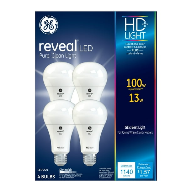 GE Reveal HD+ 13Watt (100W Equivalent) LED General Purpose Light Bulbs