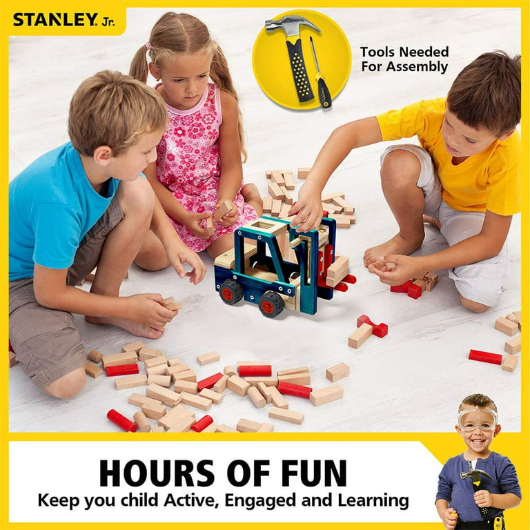  Stanley Jr DIY Toolbox Kit for Kids - Easy to Assemble Wood Craft  Toolbox - Build A Tool Box for Kids - Paint & Brushes Included : Toys &  Games