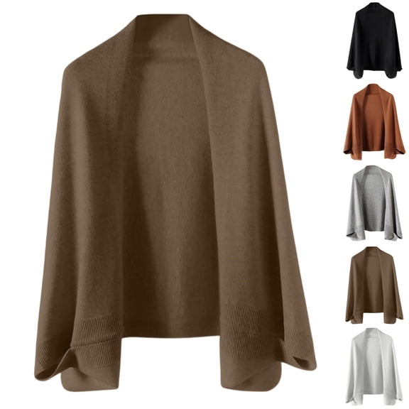 HAJWOH Winter Shawl Wraps Women Fashion Knitted Shawls Stylish High-end Knitted Cape -use Scarf