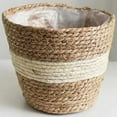 thumbnail image 4 of Seagrass Round Flower Pot Basket Planter Seagrass Planter Basket Woven Straw Pot Garden Plant Pot Container Wicker Rattan Vase Organizer Storage Bin Trash Can for Indoor or Outdoor, 4 of 4