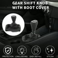 thumbnail image 2 of Unique Bargains Gear Shifter Knob with Cover 5 Speed Manual Stick Shifter Knob for Peugeot 206 Faux Leather Black White, 2 of 6