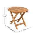 thumbnail image 3 of Christopher Knight Home 17.75" Outdoor Foldable Wood End Table, Portable Space-Saving Side Table, Teak, 3 of 12