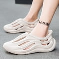 thumbnail image 2 of Clogs for Men Hollow out Water Sandals Quick Drying Garden Shoes Outdoor Nonslip Soft Sole Sneakers Breathable Slip on Slides Beige Size 10.5, 2 of 6