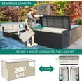 thumbnail image 5 of DWVO Outdoor Waterproof 200 Gallon ‎Aluminum Deck Box, Black, 5 of 7