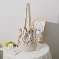 thumbnail image 4 of IELGY trendy fashion all-match bucket straw holiday shoulder bag women, 4 of 7