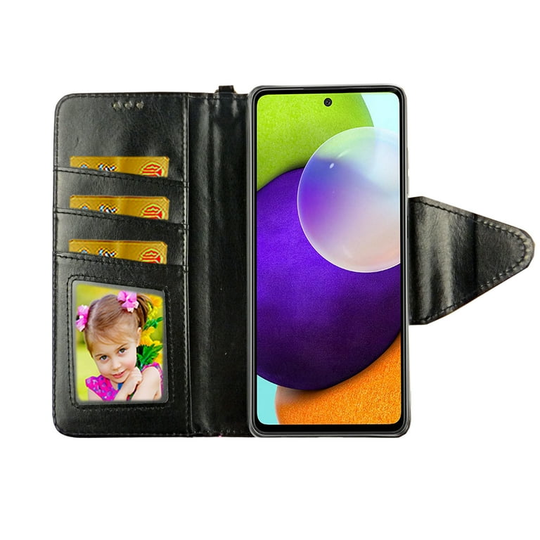 Book-style case with card holder pockets for Samsung Galaxy A14 4G/5G