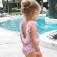 thumbnail image 3 of MKOSPLRT Baby Girl Fashion Swimsuit 3D Flower Backless One Piece Bathing Suit Casual Floral Print Swimwear Beachwear 6M-4Y, 3 of 11