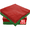 Red Green, variant on Amcrate Big Party Pack 80 Count Red Green Dinner Napkins Tableware- Ideal for Christmas Party, Wedding, Party, Birthday, Dinner, Lunch, Cocktails. (7” x 7”)