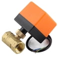 thumbnail image 3 of Válvula eléctrica de bola motorizada de latón de 2 vías, G3/4" DN20, CC 12-24 V para control de flujo, 3 of 14