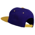 thumbnail image 3 of Cheers with Beer Mugs Embroidered Two Tone Snapback Cap - Purple Gold OSFM, 3 of 5