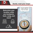 thumbnail image 5 of SDS Backpacking Compass 1pk - Orienteering Hiking Survival Camping Compass, 5 of 7