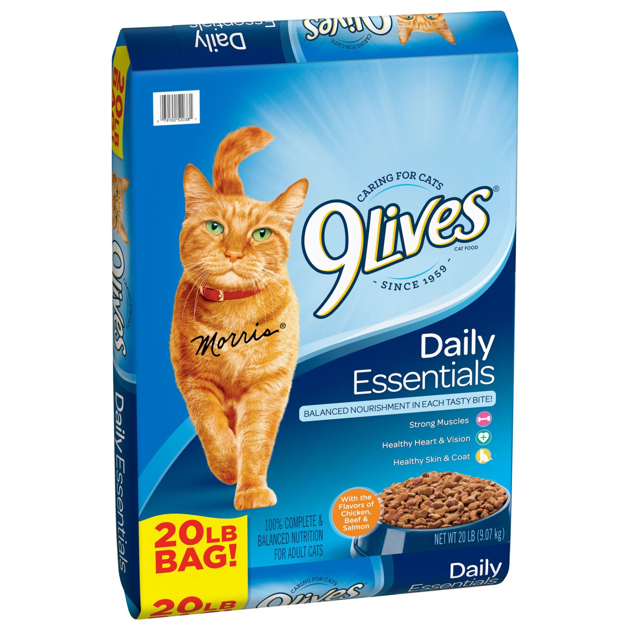 9Lives Dry Cat Food, 20 lb, with high-quality protein, taurine