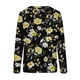 thumbnail image 4 of Tops de cuello redondo transpirables cómodos de manga larga con estampado de moda para mujer Pompotops FGAJ9676, 4 of 5