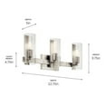 thumbnail image 7 of 55168NI Kichler Lighting Jemsa - 3 Light Bath Vanity In Modern Style-9.75 Inches Tall and 22.75 Inches Wide-Brushed Nickel Finish, 7 of 7