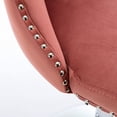 thumbnail image 5 of Bar Stools with Backs | Adjustable 25 - 33 Inches, Swivel for Dining | Velvet Main Material with Cupreous Nailheads | Fixes Back Support Problems, 5 of 7