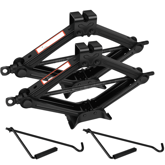 2Pack Scissor Jack Kit 2.5 Ton (5511 lbs) Tire Changing Kit with Crank Handle - Emergency Kit for Car, SUV, MPV