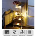 thumbnail image 3 of AMERTEER 3/4-Tier Mesh Wire Rolling Cart Multifunction Utility Cart Can Do 3/4-Tier Rolling Cart for Laundry Items Rolling Carbon Steel Mesh Cart Rolling Cart, 3 of 8