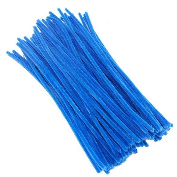 Qaailabf 100 PCS Pipe Cleaners 12 Inch Chenille Stems Craft Supplies, Bendable Fuzzy Sticks for DIY Art Projects, 8 Assorted Colors, 6mm Diameter, Kids School Crafts Decorations Flower Stems