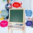 thumbnail image 2 of Kailwokk Art Easel for Kids, Adjustable Magnetic Double Sided Wooden Toddlers Drawing Chalkboard, Gift & Art Supplies for 3-8 Boys & Girls, 2 of 8
