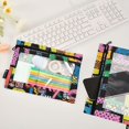 thumbnail image 4 of Ckdifva Letters Colorful Pencil Pouch 3 Ring Zipper Pencil Case Binder Pockets Clear Top Cosmetic Bag 2 Pack, 4 of 6