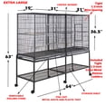 thumbnail image 3 of X-Large Double 4-Level Divider Small Animal Critter Hamster House Guinea Pig Habitat Mouse Rats Rolling Cage Tight 1/2-inch Wire Spacing for Ferret Chinchilla Sugar Glider Mice Hedgehog Gerbil, 3 of 9