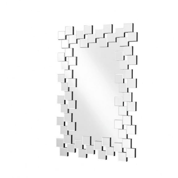 Sparkle 31.5 in. Contemporary Rectangle Mirror in Clear