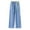 Blue, variant on Coerni Casual Pants Big Kids Girls' Thin Denim Wide Leg Pants Loose Drawstring Jeans Summer Daily Casual Trousers for Outdoo Play