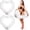 Clear Heart, variant on 3 Pcs 47. 3 x 39. 4 Inch White Heart Pool Float Bachelorette Inflatable Swim Float Bride Pool Water Ring Loungers Tube Swimming for Engagement, Wedding, Summer Beach Party
