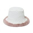 thumbnail image 4 of COCOpeaunt Winter Plus Velvet Lamb Hair Female Bucket Hat Street Casual Wide Brim Warm Plush Pot Hat for Internet Celebrities Travel Hat, 4 of 6