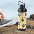 thumbnail image 4 of Sesame Street Official Grover Pattern 18 oz Insulated Water Bottle, Leak Resistant, Vacuum Insulated Stainless Steel with 2-in-1 Loop Cap, 4 of 7