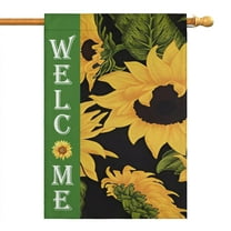 Spring Summer Sunflower Garden Flag 28x40 Inch Double Side for Outdoor Courtyard Garden Decor Flowers Welcome Holiday Flag for Outside Decoration
