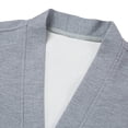 thumbnail image 3 of Maoxin Mens Jacket Men's Solid Color Button Pocket Long Sleeved Hooded Casual Jacket Gray L, 3 of 5