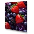 thumbnail image 2 of Designart "Berrilicious Geometry In Vibrant Violet" Fruits Wall Decor, 2 of 7