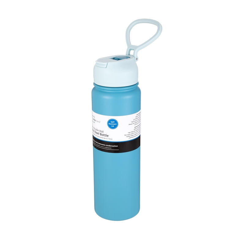 Mainstays 24oz Stainless Steel Water Bottle, Blue photo 3