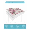 thumbnail image 5 of Quilts Full Size Bedding Set, Spring Flowers Lightweight Quilted Comforter, Pink Cherry Blossom Branches Plants Beige Soft Reversible Bedspread Coverlet with Pillow Covers for All Season, 78" x 90", 5 of 7