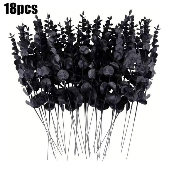 18PACK Eucalyptus Stems Bulk,15IN Artificial Fake Eucalyptus Leaves Stems,Artificial Fake Flowers for Home Office Flowers DIY Bouquet Centerpiece Wedding Floral Arrangement Home Decor
