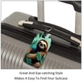 thumbnail image 3 of Square 2Pack PU Leather Sloth Cruise Luggage Tag with Privacy Cover and Name ID Tag for Travel Handbags Backpacks Luggage Tags, 3 of 6