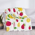 thumbnail image 3 of Gaeub Strawberry and Lemon Printed Flannel Throw Blanket,Plush Throw,Fuzzy Bed Blanket for Bedding Sofa and Travel,Decorative Blanket-50"x40", 3 of 6