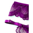 thumbnail image 3 of Keeccty Women Sexy Lace Solid 2PCs Lingerie Set, 3 of 4