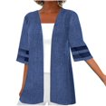 thumbnail image 1 of Cardigan Ouvert devant pour Femmes Manches Courtes Cardigan Léger Casual Fall Jacket Tops, 1 of 5