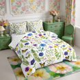 thumbnail image 2 of Manfei Flying Butterflies King Bedding 7pcs,Spring Garden King Bed in a Bag,Reversible, 2 of 6